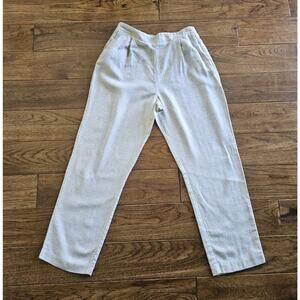 Silvian Heach Pleated Linen Blend Pants Women’s Size 44 Made in Italy High Waist